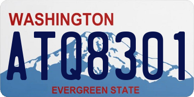 WA license plate ATQ8301