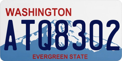WA license plate ATQ8302