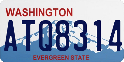 WA license plate ATQ8314