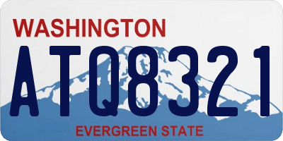 WA license plate ATQ8321