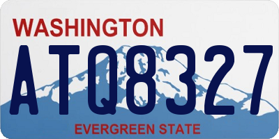WA license plate ATQ8327
