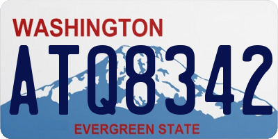WA license plate ATQ8342