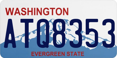 WA license plate ATQ8353