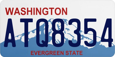 WA license plate ATQ8354