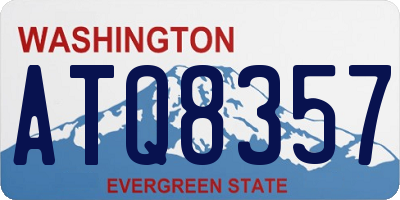 WA license plate ATQ8357