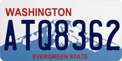 WA license plate ATQ8362