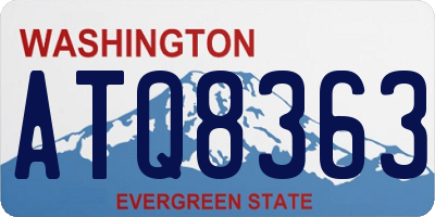 WA license plate ATQ8363