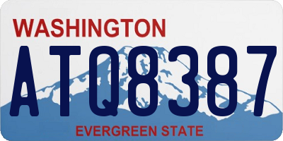 WA license plate ATQ8387