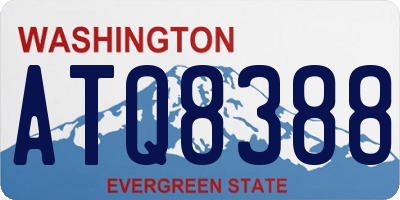 WA license plate ATQ8388
