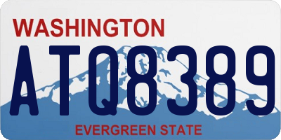 WA license plate ATQ8389