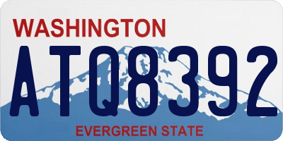 WA license plate ATQ8392