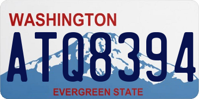 WA license plate ATQ8394