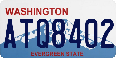 WA license plate ATQ8402