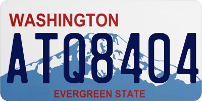 WA license plate ATQ8404