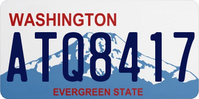 WA license plate ATQ8417