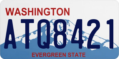 WA license plate ATQ8421