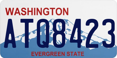 WA license plate ATQ8423