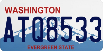WA license plate ATQ8533
