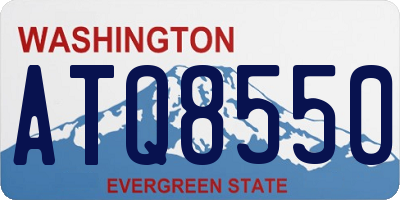 WA license plate ATQ8550