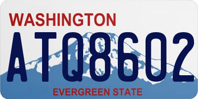 WA license plate ATQ8602