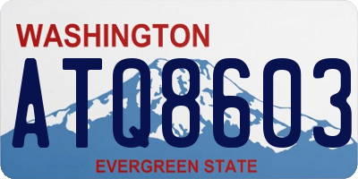 WA license plate ATQ8603