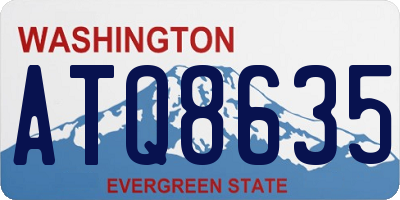 WA license plate ATQ8635
