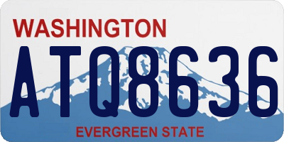 WA license plate ATQ8636