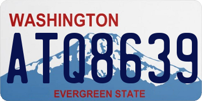 WA license plate ATQ8639