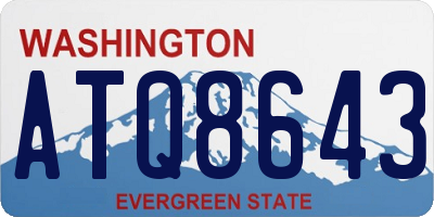 WA license plate ATQ8643