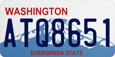 WA license plate ATQ8651