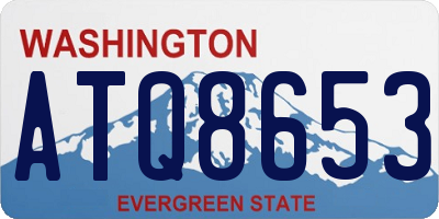 WA license plate ATQ8653