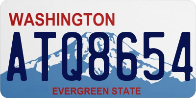 WA license plate ATQ8654