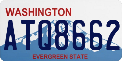WA license plate ATQ8662