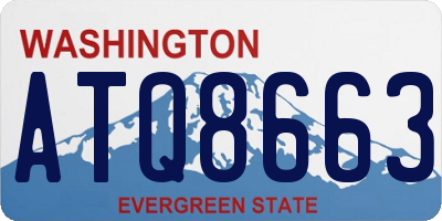 WA license plate ATQ8663