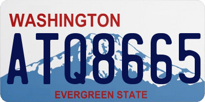 WA license plate ATQ8665