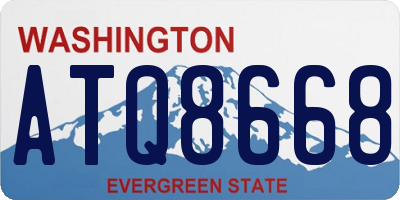 WA license plate ATQ8668