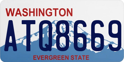 WA license plate ATQ8669