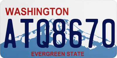 WA license plate ATQ8670