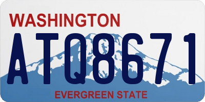 WA license plate ATQ8671