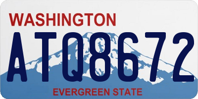 WA license plate ATQ8672