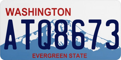 WA license plate ATQ8673