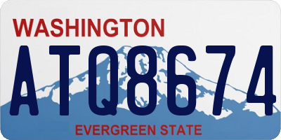 WA license plate ATQ8674