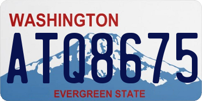 WA license plate ATQ8675