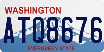 WA license plate ATQ8676