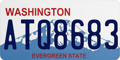 WA license plate ATQ8683