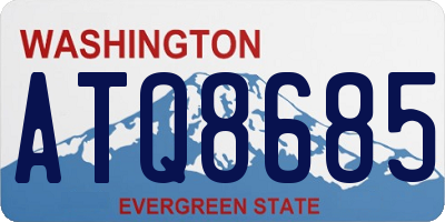 WA license plate ATQ8685