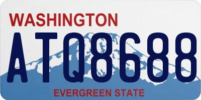 WA license plate ATQ8688