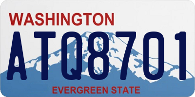 WA license plate ATQ8701