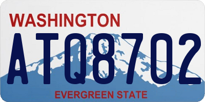 WA license plate ATQ8702