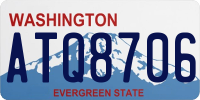 WA license plate ATQ8706